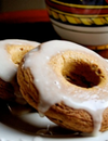Baked Pumpkin Doughnuts with Maple Syrup Icing