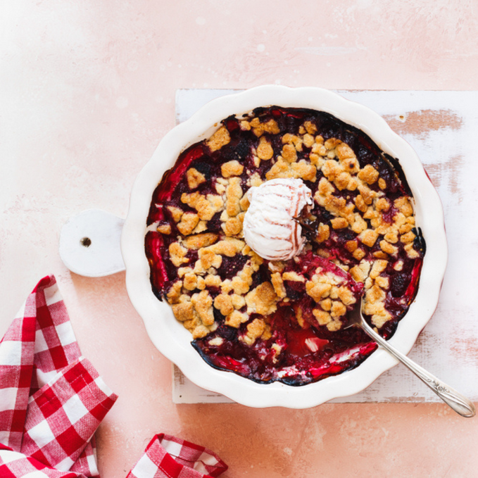 Blueberry Rhubarb Crumble