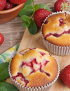 Gluten Free Strawberry Mint Muffins